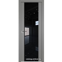 Межкомнатная дверь ProfilDoors 110U L 60x200 (грей, стекло lacobel черный лак)