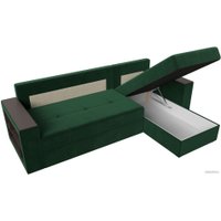 Угловой диван Лига диванов Дубай лайт правый 114150 (велюр зеленый)