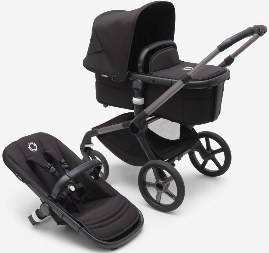 

Универсальная коляска Bugaboo Fox 5 (2 в 1, midnight black/midnight black/graphite)