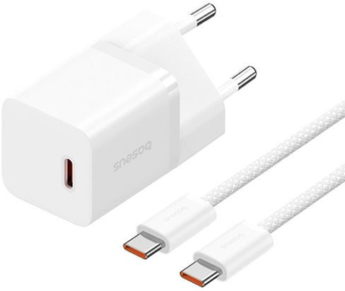 

Сетевое зарядное Baseus GaN5 Fast Charger Mini 1C 30W P10110902213-00 Type-C (белый)