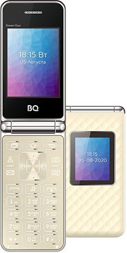 

Кнопочный телефон BQ BQ-2446 Dream Duo (бежевый)