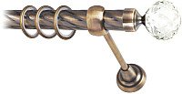

Карниз для штор Lm Decor Кристалл 130 1р витой 25мм (антик, 1.6м)