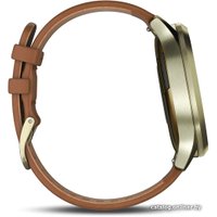 Гибридные умные часы Garmin Vivomove HR Premium S/M (золотистый/коричневый)