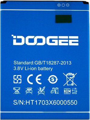 

Аккумулятор для телефона Doogee BAT16403000