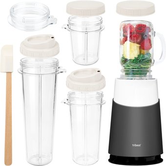 Стационарный блендер Tribest Personal Blender II Mason Jar Ready PB-430 (серый)