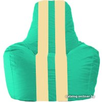 Кресло-мешок Flagman Спортинг С1.1-293 (бирюзовый/светло-бежевый)