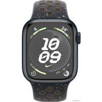 Умные часы Apple Watch Nike Series 9 41 мм (алюминиевый корпус, полуночный/полуночный, спортивный силиконовый ремешок S/M)