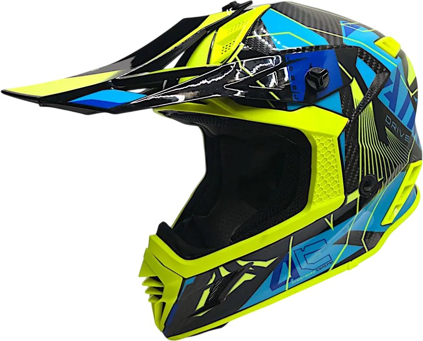 

Мотошлем AIM RH855 Carbon Razor RH855R-DYB-XS (XS, желтый/синий)