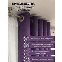 Комплект штор Модный текстиль 03L 112MT222611 (260x180, 2шт, фиолетовый)