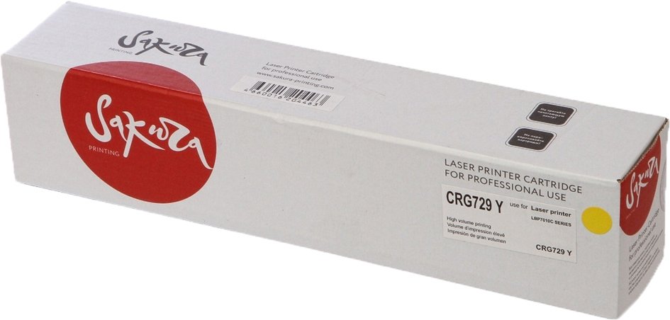 

Картридж Sakura Printing SACRG729Y (аналог Canon 729Y)