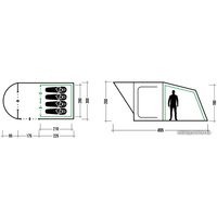 Кемпинговая палатка Trek Planet Siena Lux 4 (зеленый)
