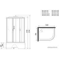 Душевая кабина Niagara NG-2310-14LG 120x80x215