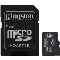 Карта памяти Kingston Industrial microSDHC SDCIT2/8GB 8GB (с адаптером)