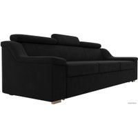 Диван Лига диванов Линдос (микровельвет, черный)