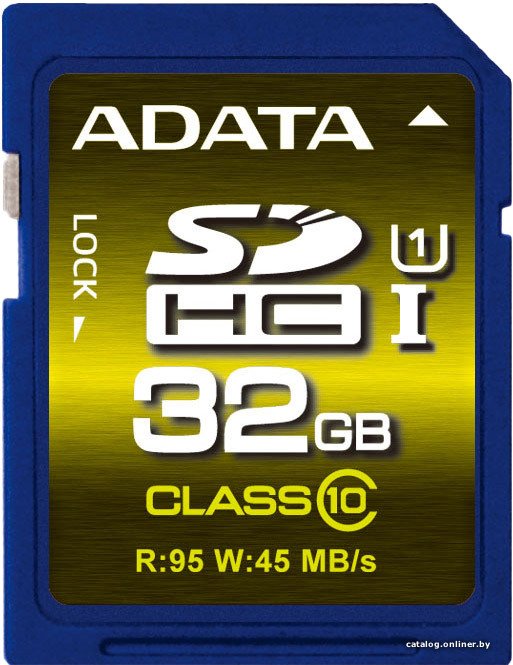 Карта памяти ADATA Premier Pro SDHC UHS-I U1 (Class 10) 32GB ASDH32GUI1CL10-R