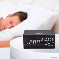 Настольные часы с беспроводной зарядкой Kitfort KT-3312