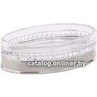 Мыльница Primanova Esther D-20691 (прозрачный/серебристый)