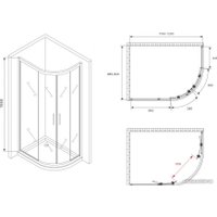 Душевой уголок Abber Schwarzer Diamant AG01129