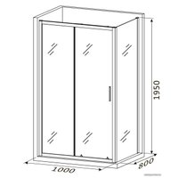 Душевой уголок Roxen Caspia 55060-100 100х80