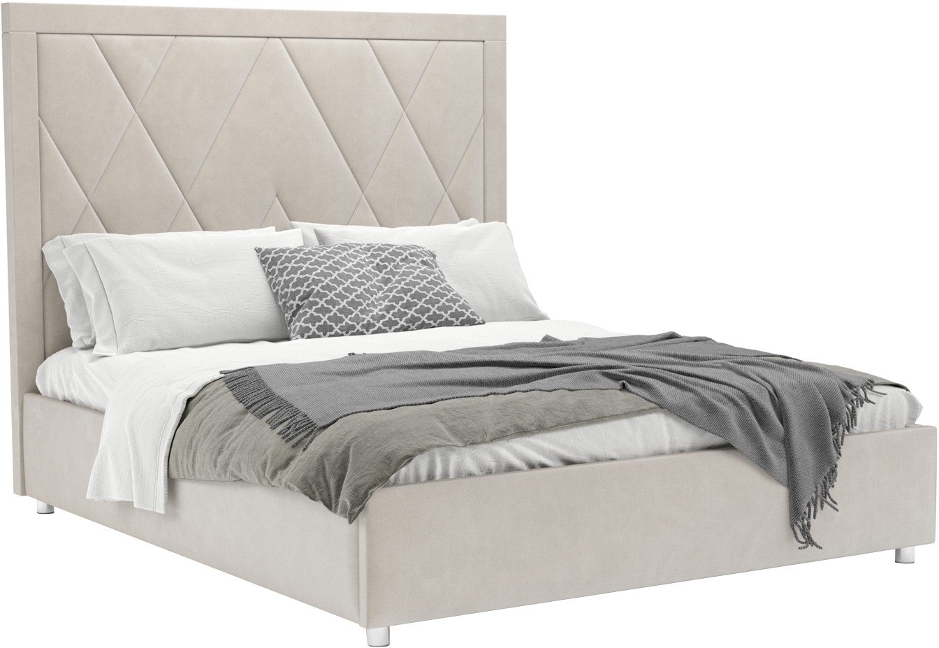 

Кровать Мебель-АРС Треви 140 (бархат бежевый Star Velvet 6 Light Beige)