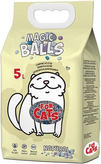 Наполнитель для туалета For Cats Magic Balls Natural (без запаха) 5 л