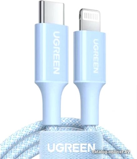 Кабель Ugreen US532 90448 USB Type-C - Lightning (1 м, голубой)
