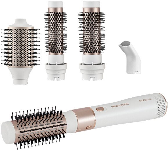 

Фен-щетка Polaris PHSB 2111 (белый/золотой)