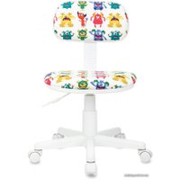 Компьютерное кресло Бюрократ CH-W201NX (белый монстры/пластик белый)