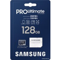Карта памяти Samsung PRO Ultimate microSDXC 128GB (с адаптером)