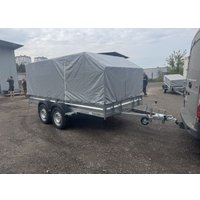 Двухосный прицеп AvtoS A40U2B (4000x2000x300, R16, ресс. 3302 ГАЗ-2лист, тент 800мм)