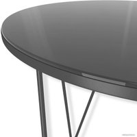 Журнальный столик Sheffilton SHT-CT27 (черный муар/черный глянец)