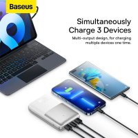 Внешний аккумулятор Baseus Bipow Pro Digital Display Fast Charge Power Bank 20000mAh (белый)