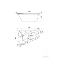 Ванна Santek Ибица XL 160x100 L 1WH112036 (с каркасом)