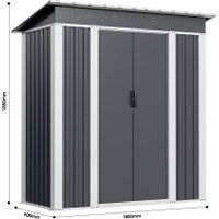  Спстрим с односкатной крышей 1850*1800*1200 (серый)