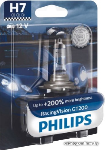 Галогенная лампа Philips H7 RacingVision GT200 1шт
