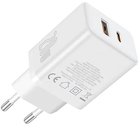 Сетевое зарядное Baseus Cube Fast Charger C+U 20W P10111403213-00 (белый)
