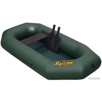Гребная лодка Муссон S-190 с гребками (зеленый)