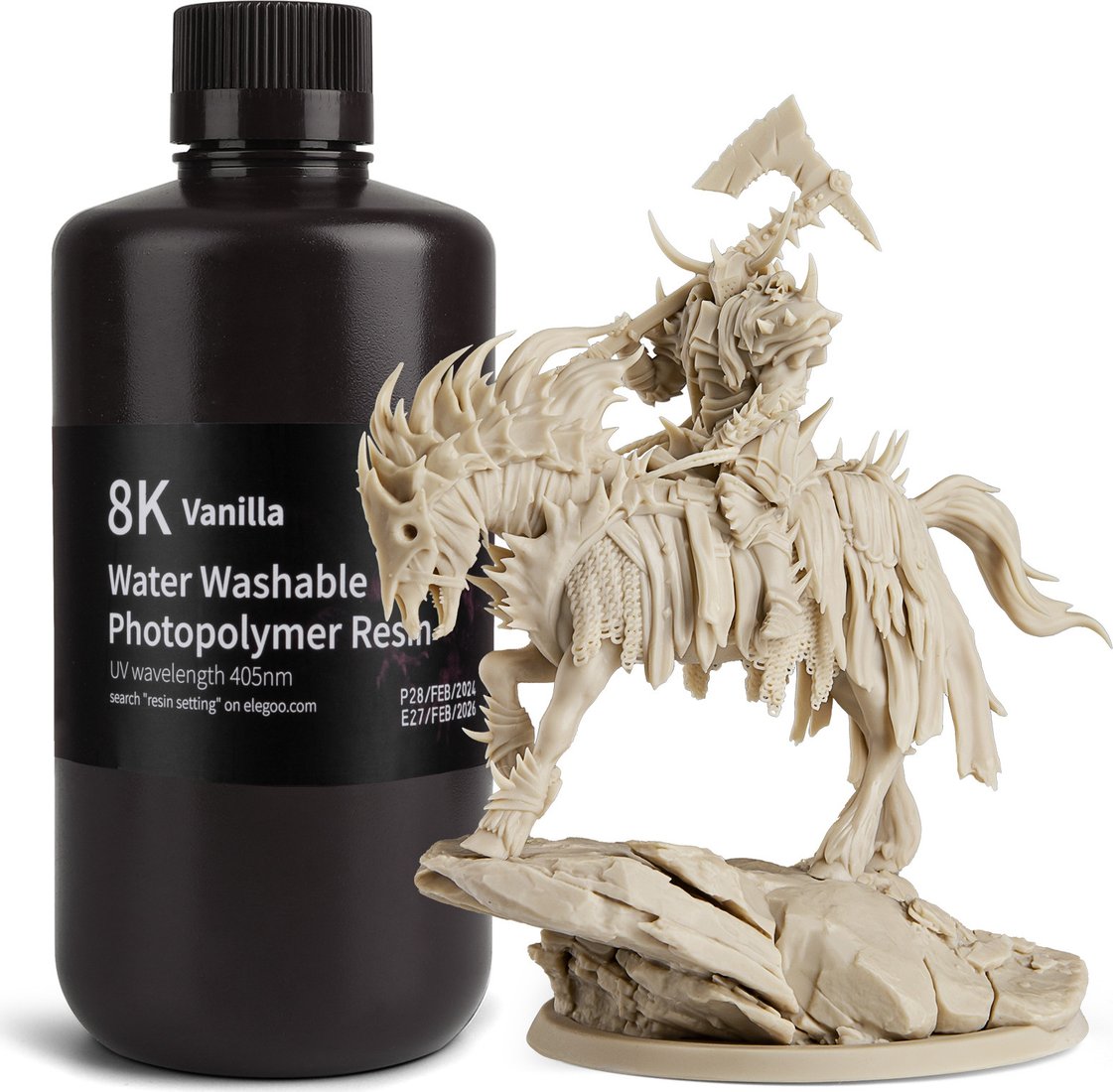 Фотополимер Elegoo Water Washable 8K 1кг (ваниль)