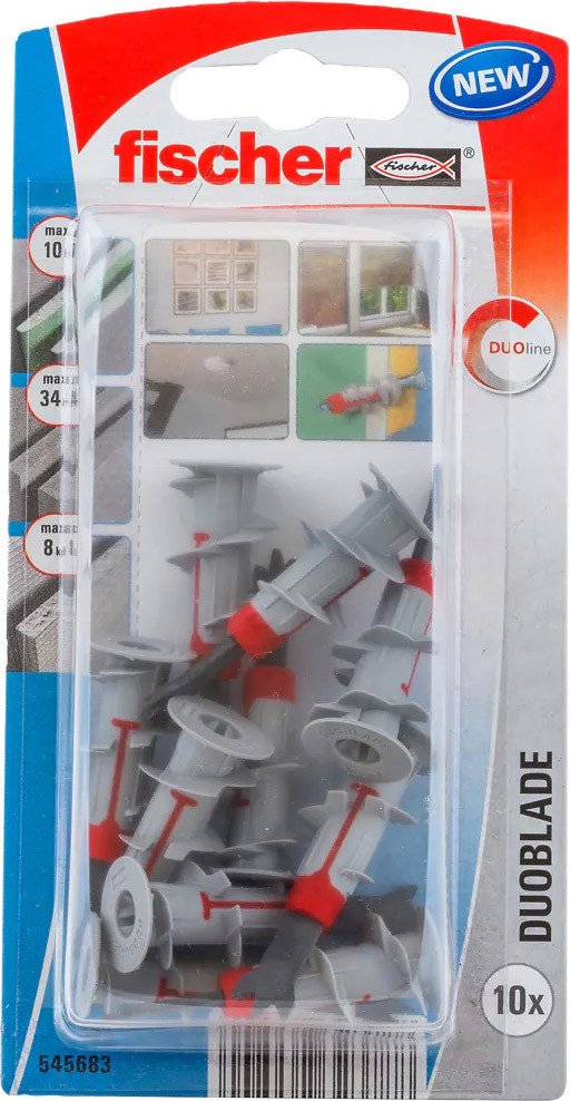 

Дюбель распорный Fischer DuoBlade K NV 545683 (10 шт)