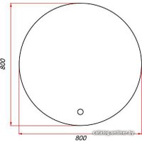  ЗОВ Зеркало 203-80 ZP203LED80