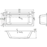 Ванна Bonito Home Oslo 170x75 BH-OS-701-170-75/Su (с ножками)