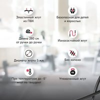 Скакалка Profitnesslab 2.8 м (синий/черный)