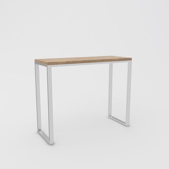 Барный стол Hype Mebel Классик 120x40 (белый/дуб галифакс натуральный)