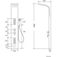 Душевая панель Cerutti Celia W CT10402