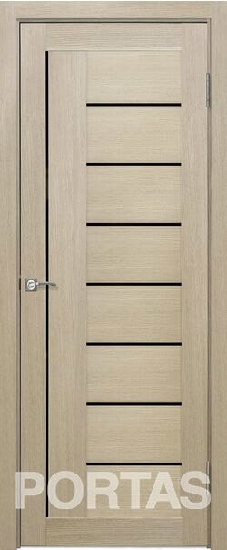 

Межкомнатная дверь Portas S29 70x200 (лиственница крем, стекло lacobel черный лак)