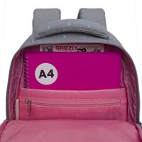Школьный рюкзак Grizzly RG-460-6 (серый)