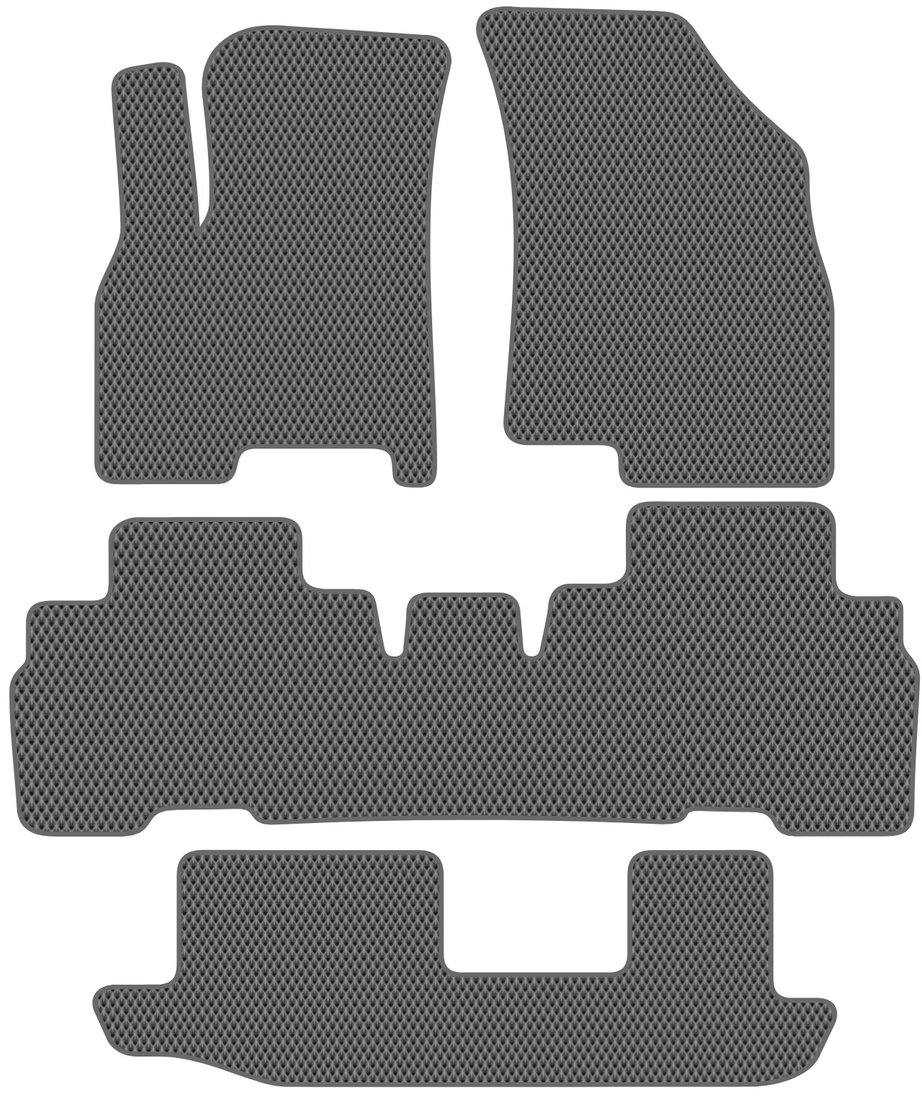 

Комплект ковриков для авто Alicosta Chery Tiggo 8 Pro Max I (suv 5 дв) 2023 - Н.В. +3 ряд (серый, ромб)