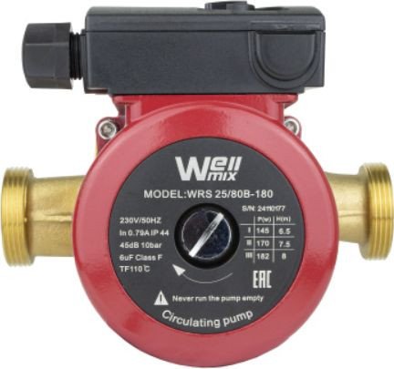 Циркуляционный насос Wellmix WRS 25/80 B 180