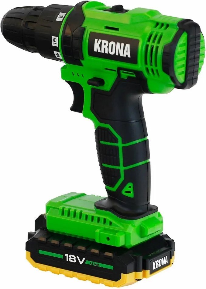 

Дрель-шуруповерт Krona KN-18LI (с 2-мя АКБ, кейс)