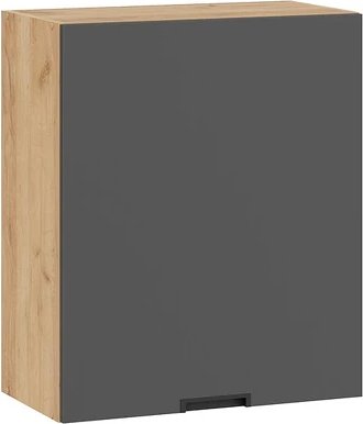 

Шкаф навесной Трия Гренада 1В6 с одной дверью (дуб крафт золотой/холст вулкан)